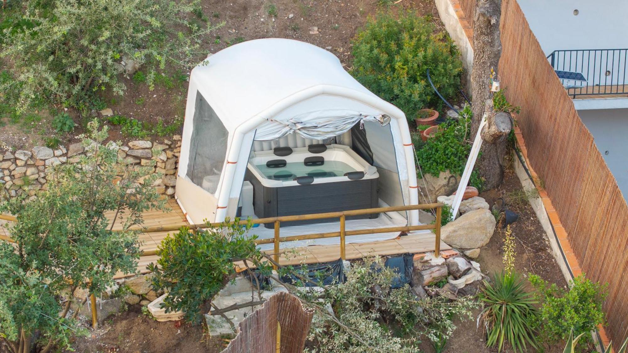 Aaa View Private Terrace Outdoor Heated Hot Tub Family Fun Villa Badalona Exteriör bild